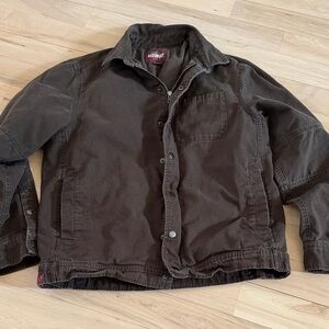 Alesbury Arlo canvas work jacket in brown-M-Workwear-Unisex